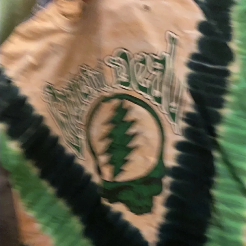 Extra large men’s Grateful Dead tie-dye green colored two-sided dope shirt - Picture 5 of 5